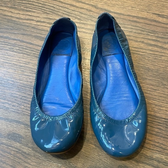 Tory Burch Eddie Smooth Patent Leather Ballet Flat size 7 - Picture 2 of 10